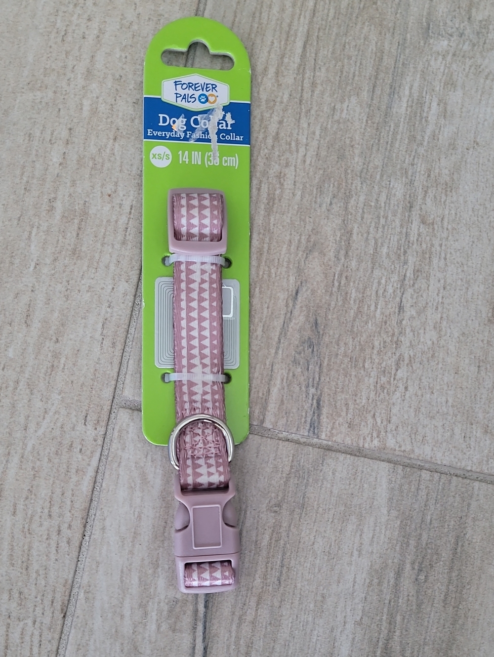 Pink Patterned Small Dog Collar